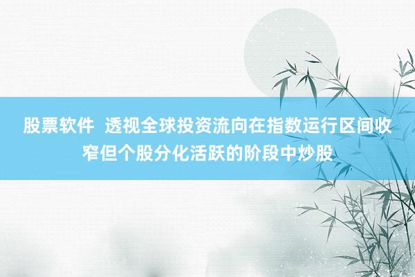 股票软件  透视全球投资流向在指数运行区间收窄但个股分化活跃的阶段中炒股